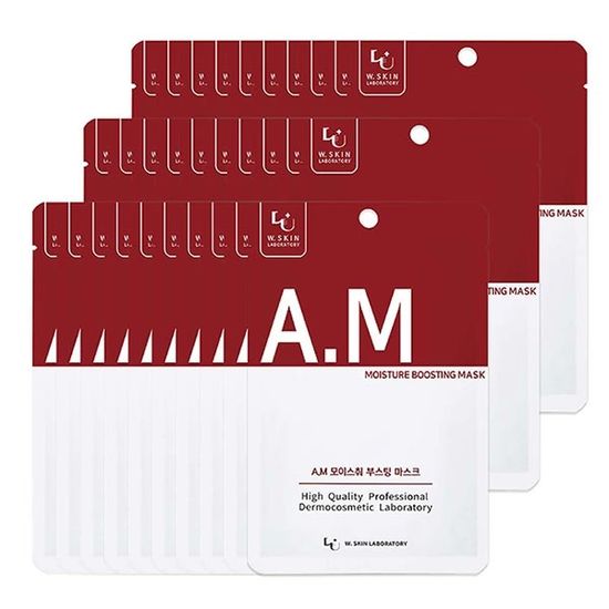 [W.피부연구소] A.M 모이스춰 부스팅 마스크 30매입