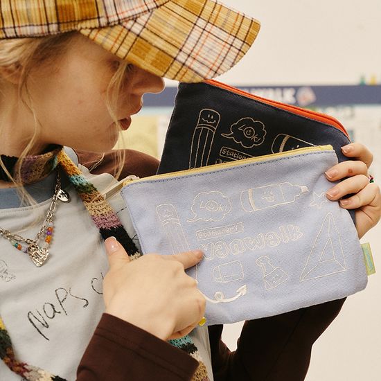 반워크 시그니처 미니멀 파우치