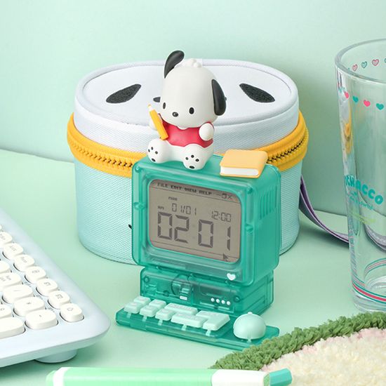 산리오 레트로 컴퓨터 디지털 탁상시계 알람시계