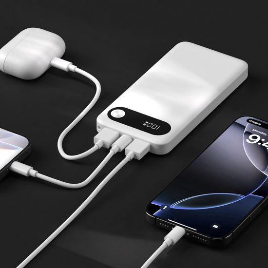 이어맥 초슬림 3포트 고속충전 보조배터리 10000mAh