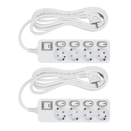 개별 안전 멀티콘센트 ４구 3M, 2개 멀티탭