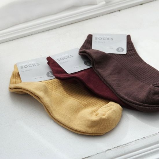 베이직 앵클삭스 파우치 3족세트