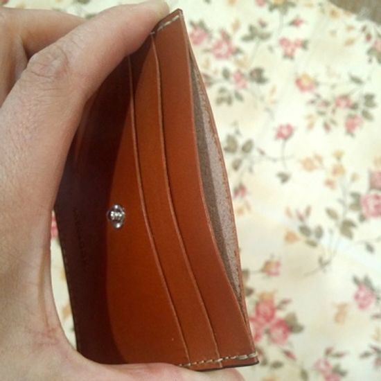 천연 소가죽 디태쳐블 카드지갑