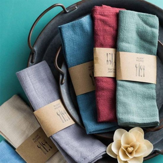 호텔식 레스토랑 냅킨 천 테이블 식기 매트 6color 세트