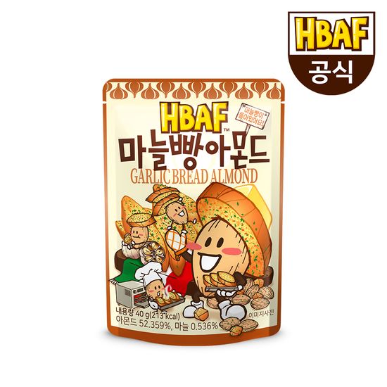 HBAF 마늘빵 아몬드 40g