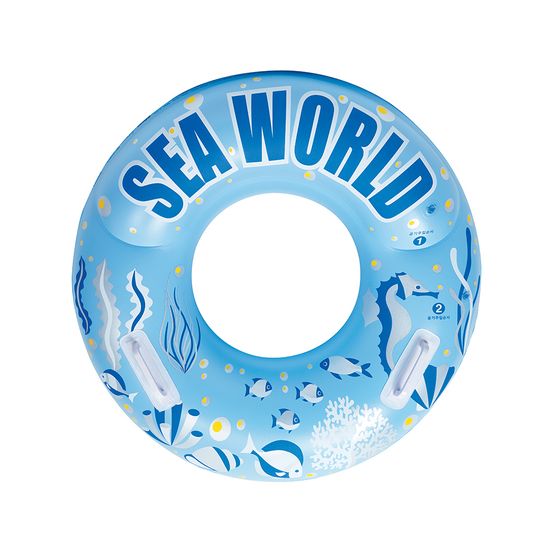 80cm 씨월드 손잡이 튜브(블루)