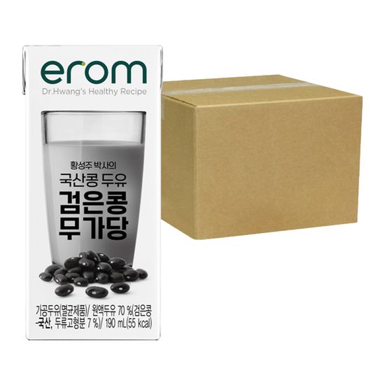 이롬 검은콩 두유 190ml 64입 국산콩 무가당