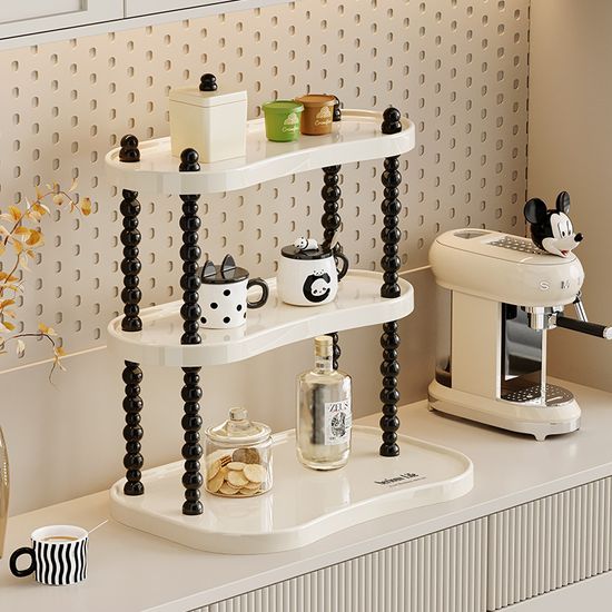 크림 주방 거실 수납 선반 틈새 수납장 철재 수납함