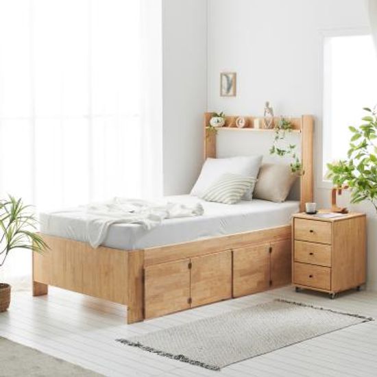 레일라 벙커 빅수납 침대프레임 SS 폴딩도어