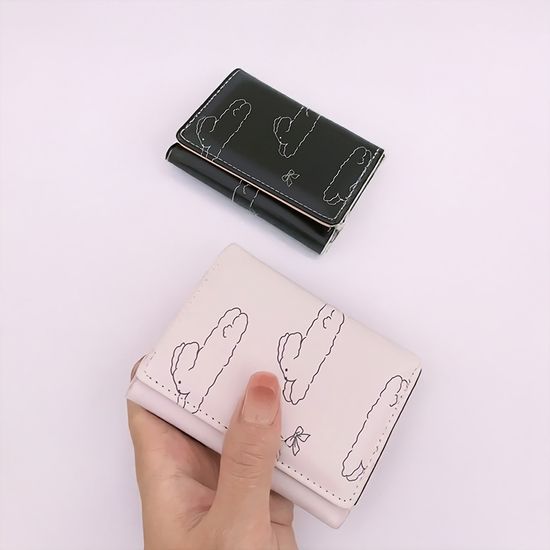 여성 레빗 일러스트 컬러 지갑 학생 지갑 월렛