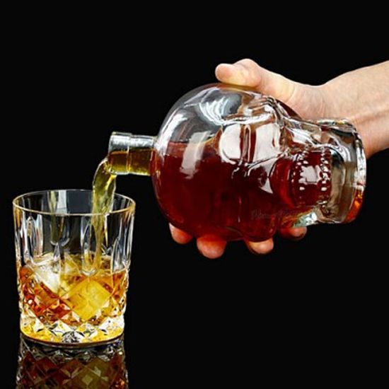 크리스탈 해골 양주병 유리병 디켄터 위스키병 550ml