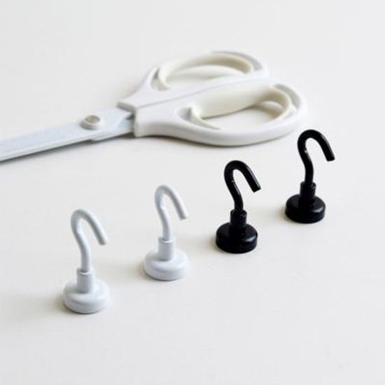 초강력 다용도 주방 현관 자석 후크 고리 블랙 화이트