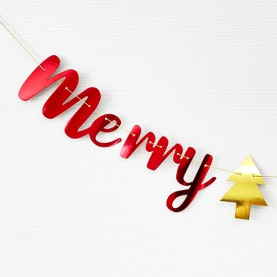 레드앤그린 캘리그래피 크리스마스가랜드