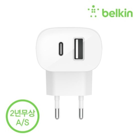 벨킨 USB-PD C타입 + A타입 듀얼 고속 충전기 WCB007