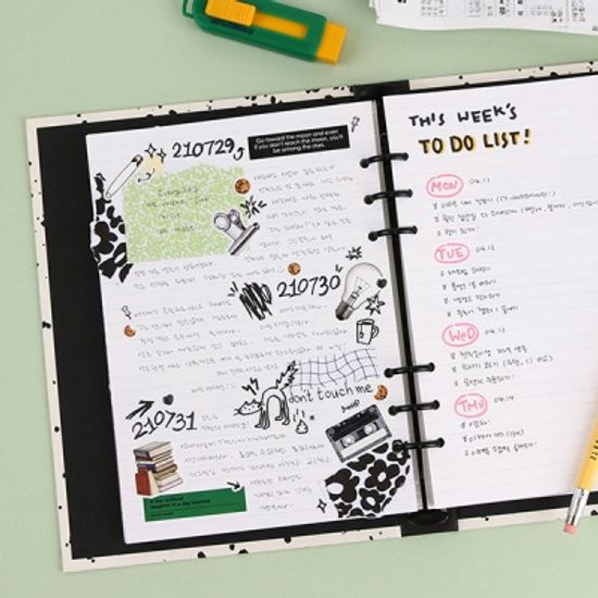 워너디스 A5 6공 점보 리필 7mm 라인 내지