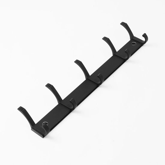 10구 후크형 옷걸이(블랙)/욕실걸이 다용도 벽걸이