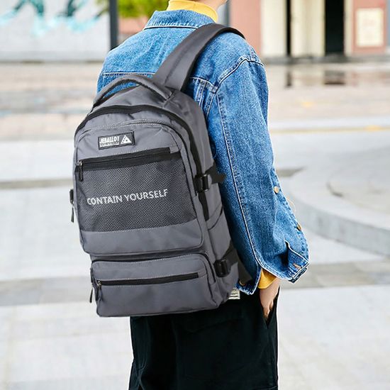 메쉬 빅 포켓 캐주얼 학생 백팩 책가방(WABB350)