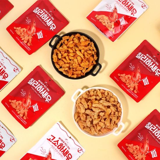 까박 새우머리 튀김 과자 2종 고소한맛 칠리맛 4봉