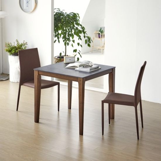 루디 ZEN 포세린 무광 12T 2인 통 세라믹 식탁세트