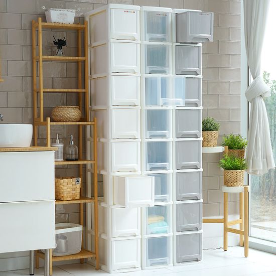 모던 틈새 슬림 서랍장 8단 (바퀴별매) 옷 수납장