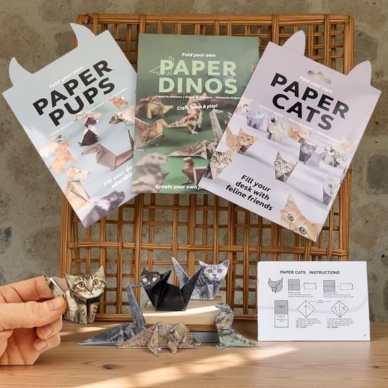 강아지 고양이 공룡 종이접기 키트 쓸데없는 만들기