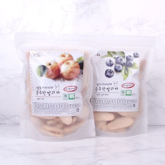 질마재농장 떡쌀과자 백미배80g+현미블루베리80g - 핫트랙스