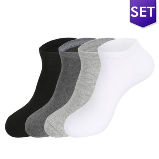 [쿠비카]베이직 솔리드 탄력밴딩 남성양말 5족 M038