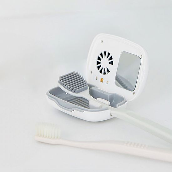 우아쥬르 UV LED 휴대용 칫솔 살균기 STB-021 화이트