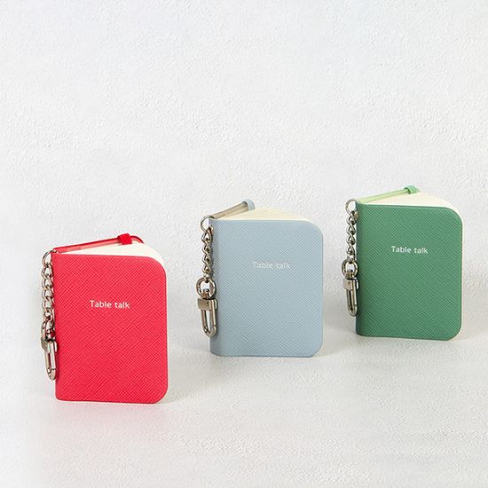 테이블토크 키링 미니 노트_귀여운 인조가죽 키홀더