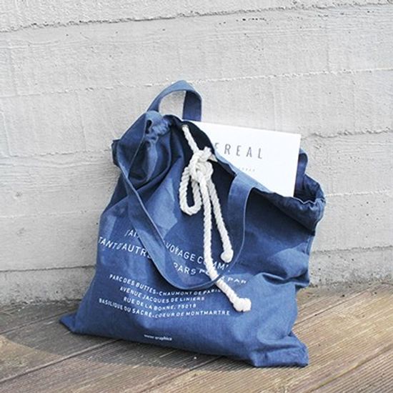 BUCKET ECO BAG - Marine blue