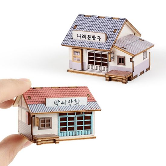 DIY 나무 조립 키트 미니 박씨상회&나래문방구 YM587