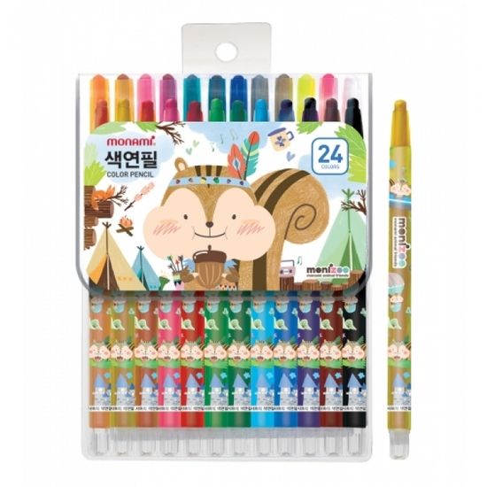 모니주 샤프식 색연필 24색(남).모나미