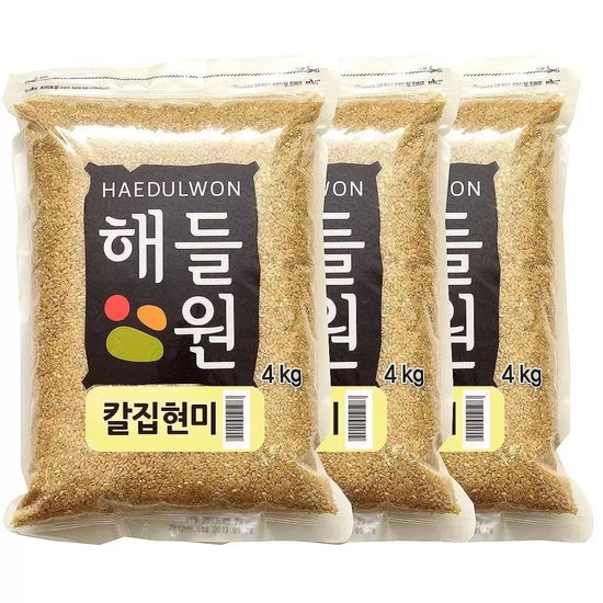 해들원 칼집 현미 4kg x 3 다이어트 밥 쌀