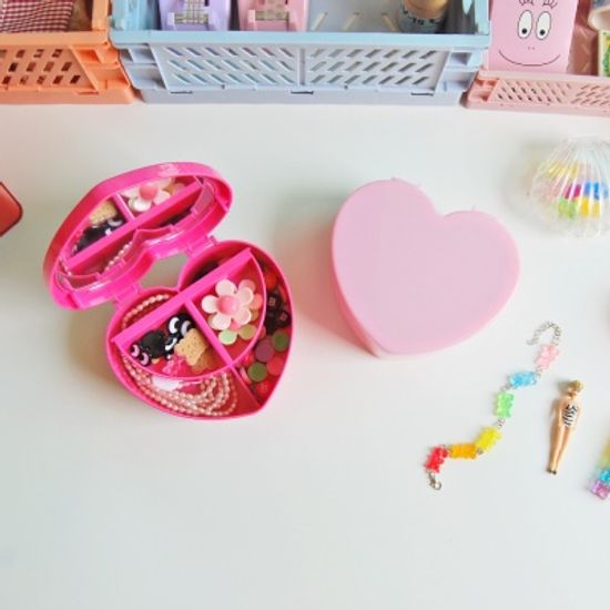 2단 하트 보석함(2컬러)