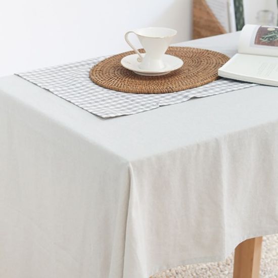 자연 염색 바이오워싱 15수 린넨 식탁보
