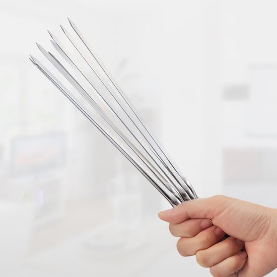 낭만캠핑 바비큐 꼬치 10p세트(일자) 캠핑꼬치구이