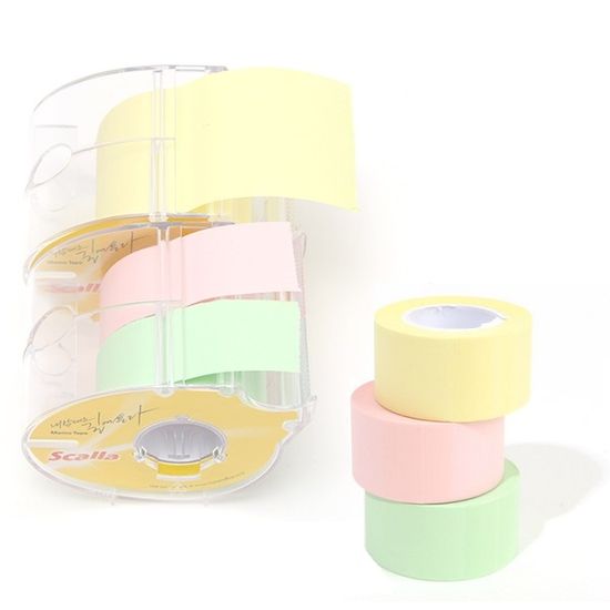 스칼라 롤 메모테이프 10mm(3색상)+18mm(노랑) 1개