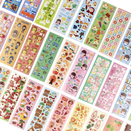 리코즈 랜덤 홀로그램 다꾸 스티커 세트 80매 