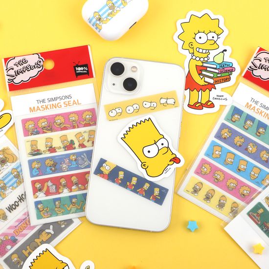 심슨 마스킹 씰 스티커 테이프 캐릭터 다꾸용 호머
