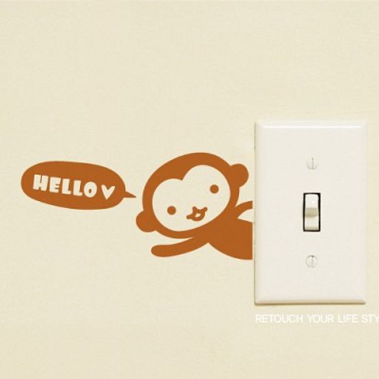 [아빠곰스티커]헬로미스터몽키(소)