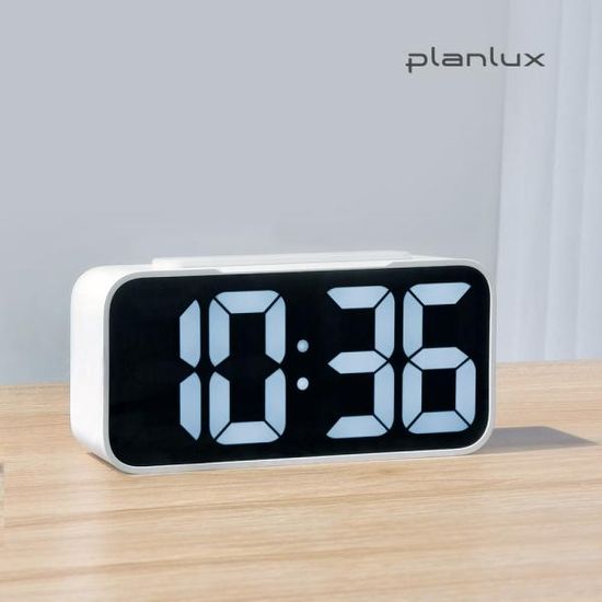 플랜룩스 빅뷰 전자 LED 무소음 탁상 책상 알람 시계