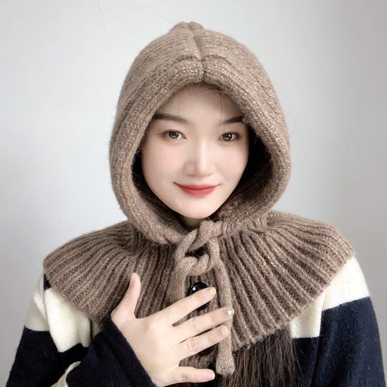 [아일렌]뉴윈터 니트 후드 넥워머(브라운)