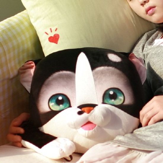 고양이 얼굴 쿠션-키츠