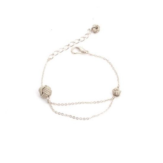 Blossom ball&Double chain 팔찌