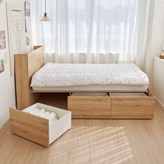 넓은수납 LED 침대 Q-타이트탑 21cm 매트리스 TR5250