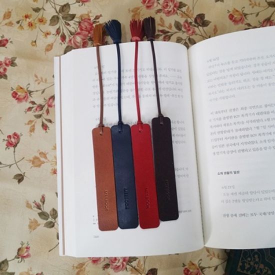 풀업 소가죽 태슬 북마크 (무료각인)