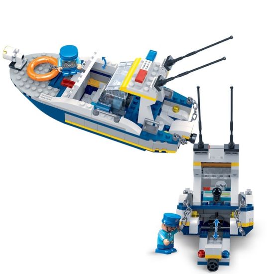 반바오 조립블록시티 경찰 경비정 모형 만들기