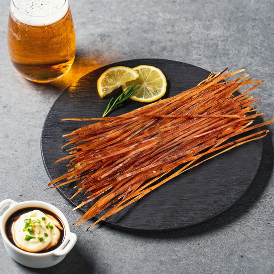 쫄깃 말랑 안주 오정 귀채 소면 쫄쫄이 브라운 200g