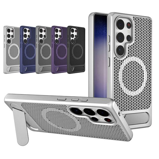 갤럭시S25 시리즈 메탈 마그네틱 스탠드 방열 케이스