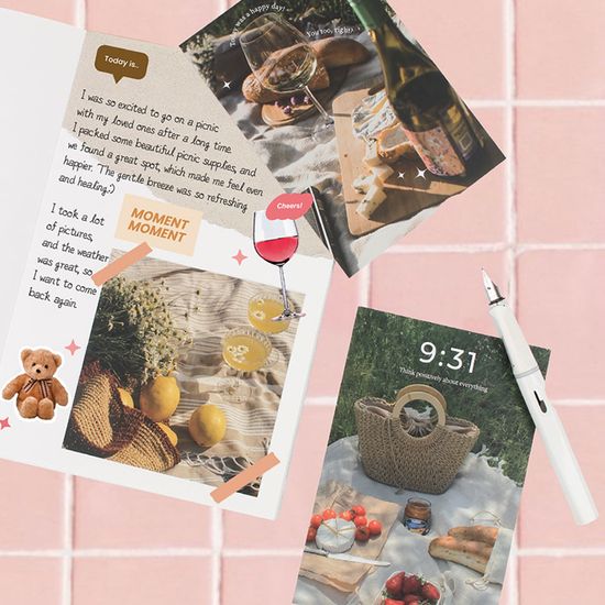 리코즈 오브제 데코 포토엽서 10매입 세트 편지 카드